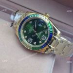 NEW ROLEX OYSTER PERPETUAL PEARLMASTER YELLOW GOLD WATCH GREEN FACE_th.jpg